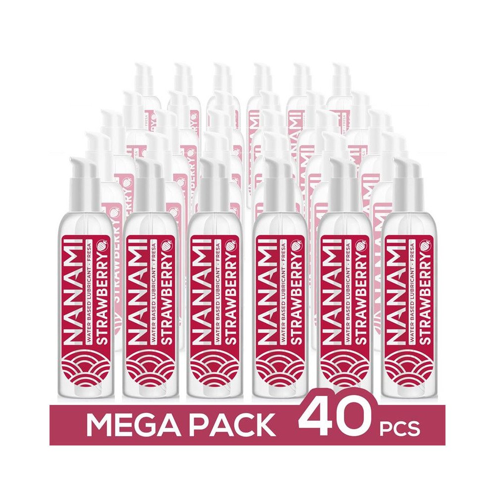 Pack de 40 Lubricante Base Agua Fresa 150 ml