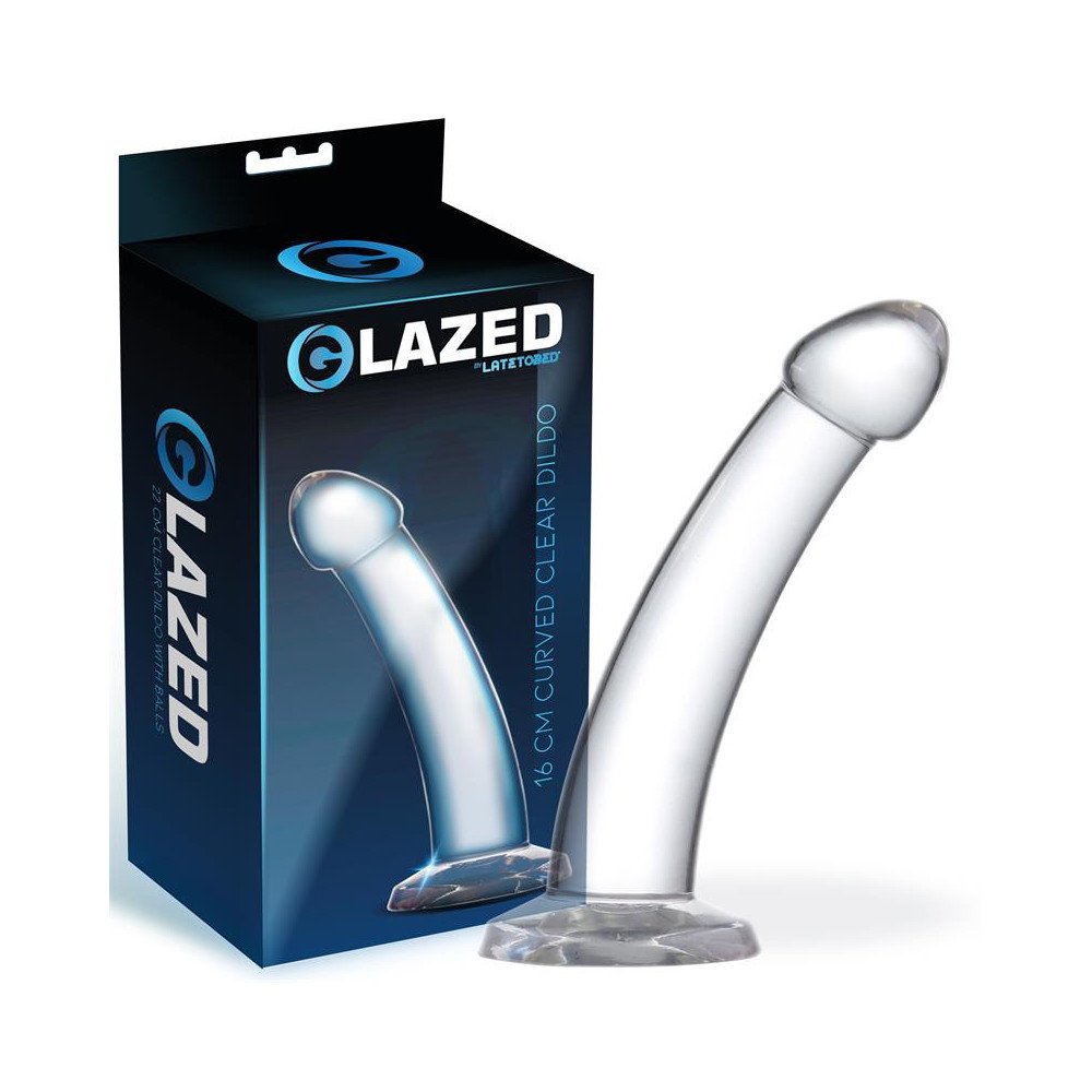 Dildo Curvado Material Cristalino 16 cm