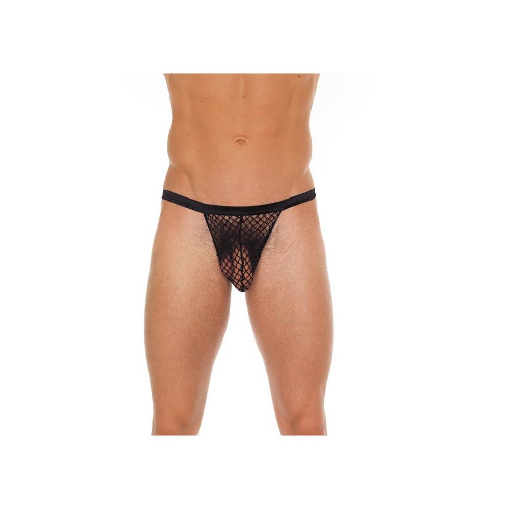 Tanga Rejilla Negro Talla Unica
