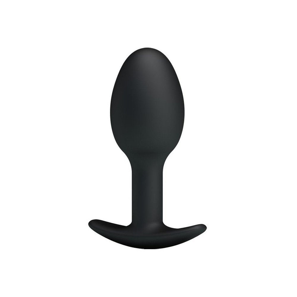 Plug Anal Silicona Negro con Bola