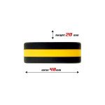 Anillo para el Pene 100 Silicona Solida 36 cm Amarillo y Negro