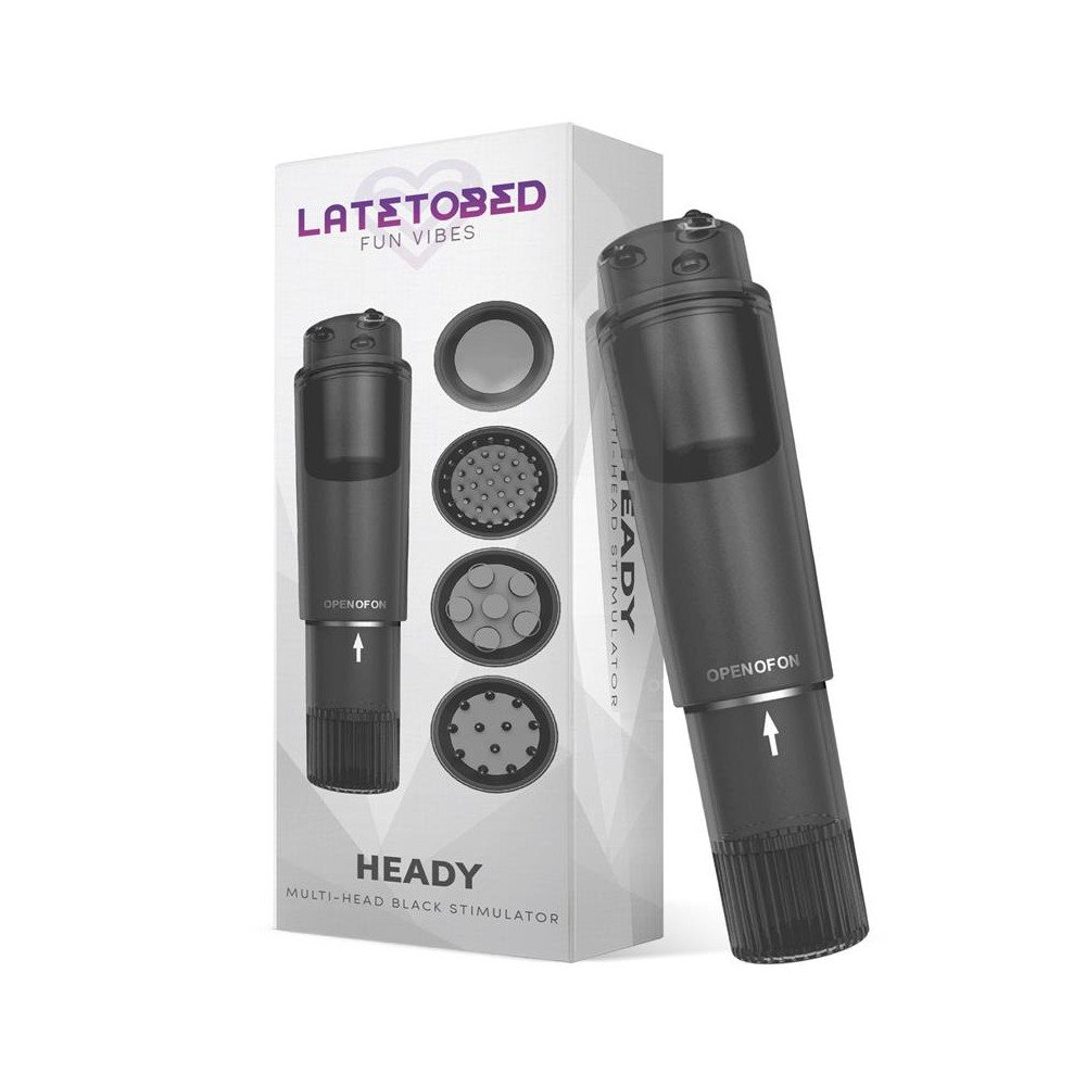 Heady Estimulador con 4 Cabezales Negro
