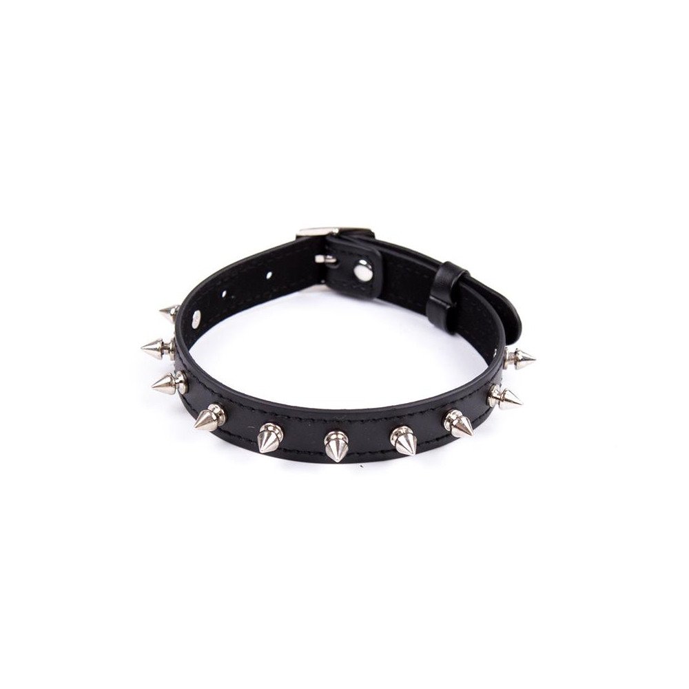 Collar con Pinchos Ajustable 43 cm Negro