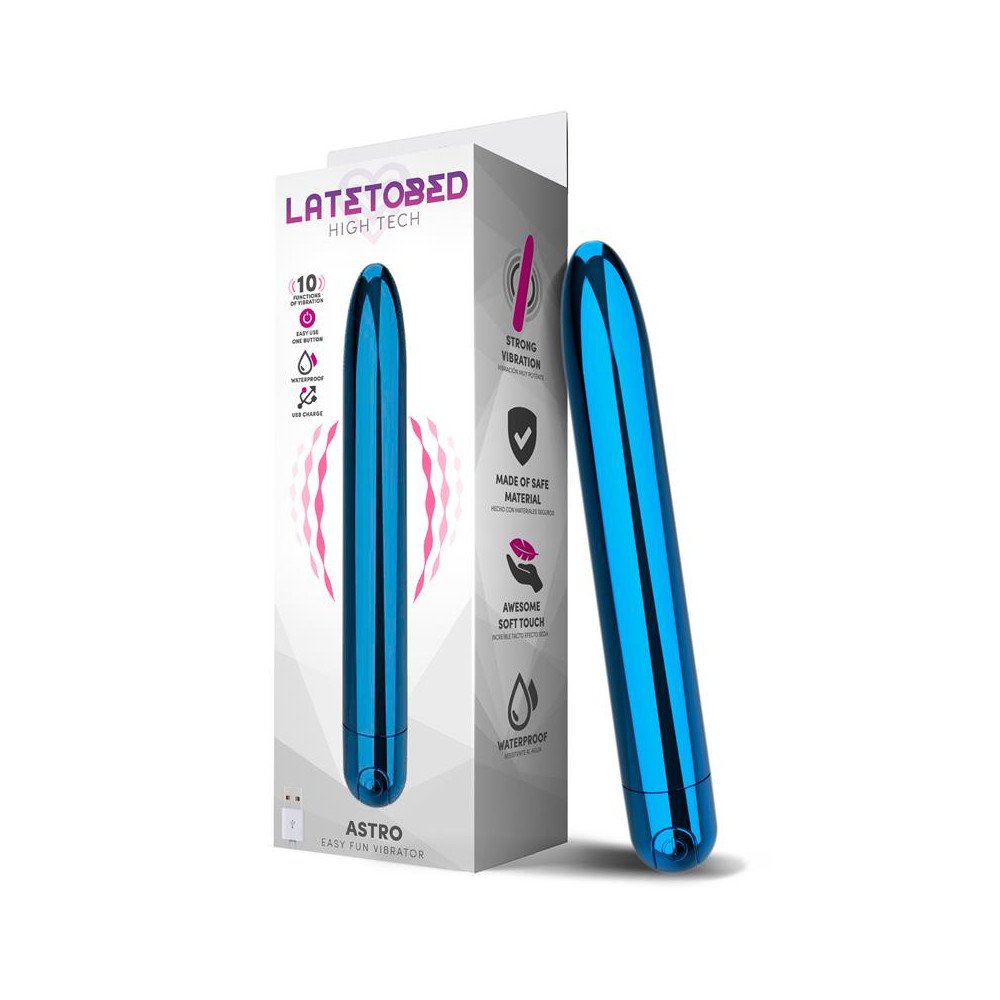 Astro Vibrador 10 Funciones 185 cm USB Azul