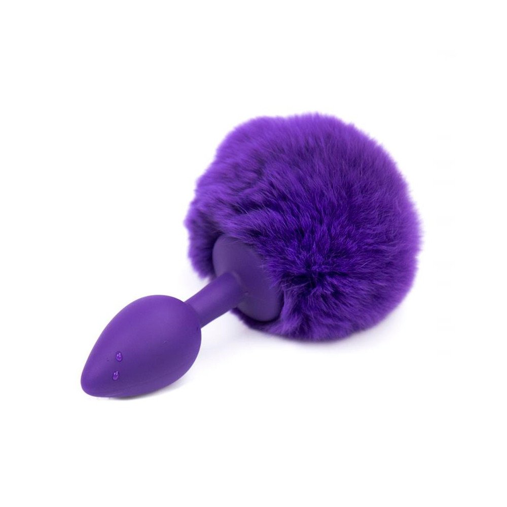Plug Anal con Pompon Purpura Talla S