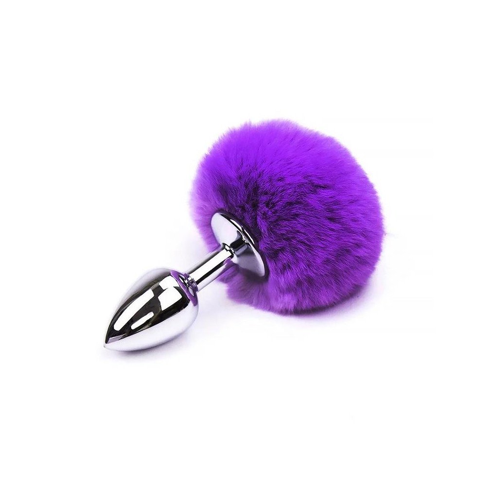Plug Anal con Pompon Purpura Talla S