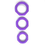 Set de 3 Anillos para el Pene Silicona Purpura