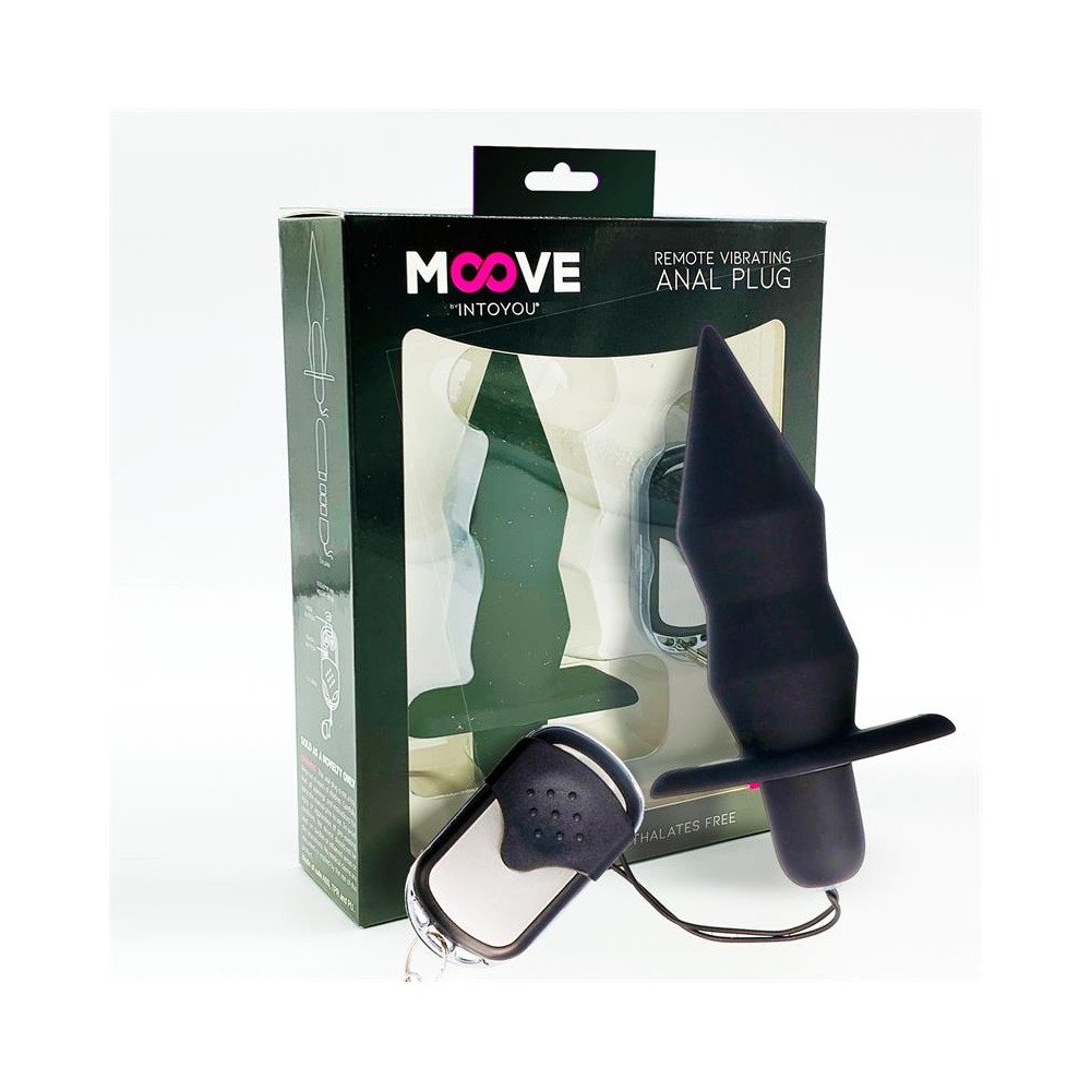 Plug Anal con Vibracion y Control Remoto Negro