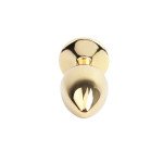 Plug Anal Dorado con Gema Azul
