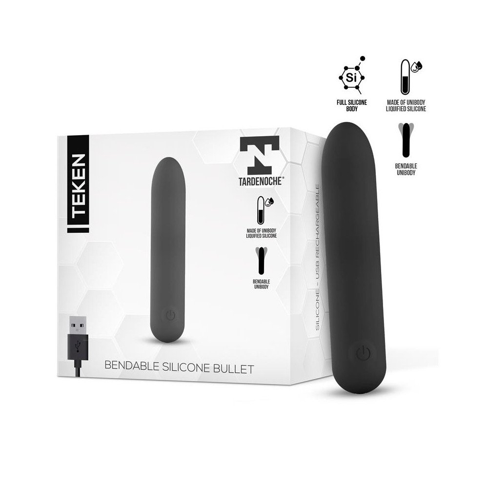Teken Bala Vibradora Flexible Silicona Liquida Unibody USB Magnetico