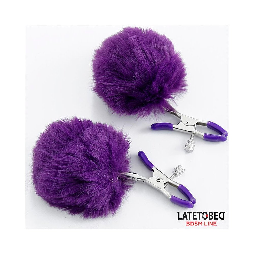 Pinzas para Pezones con Pelo Purpura