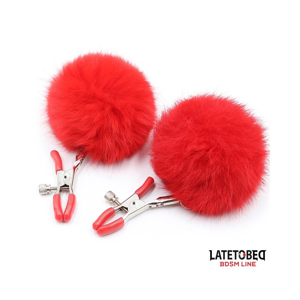 Pinzas para Pezones Ajustables con Pompon