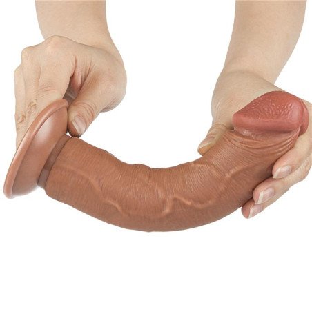 Dildo con Piel Retractil 8 Bronceado