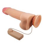 Dildo Realista Doble Densidad Piel Deslizante Retractil