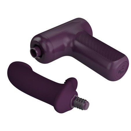 Dj Scholar Pistola de Masaje con Dildo Funcion Empuje Purpura