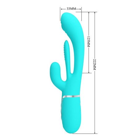 Shania Vibrador con Lengua y Thumping Turquesa